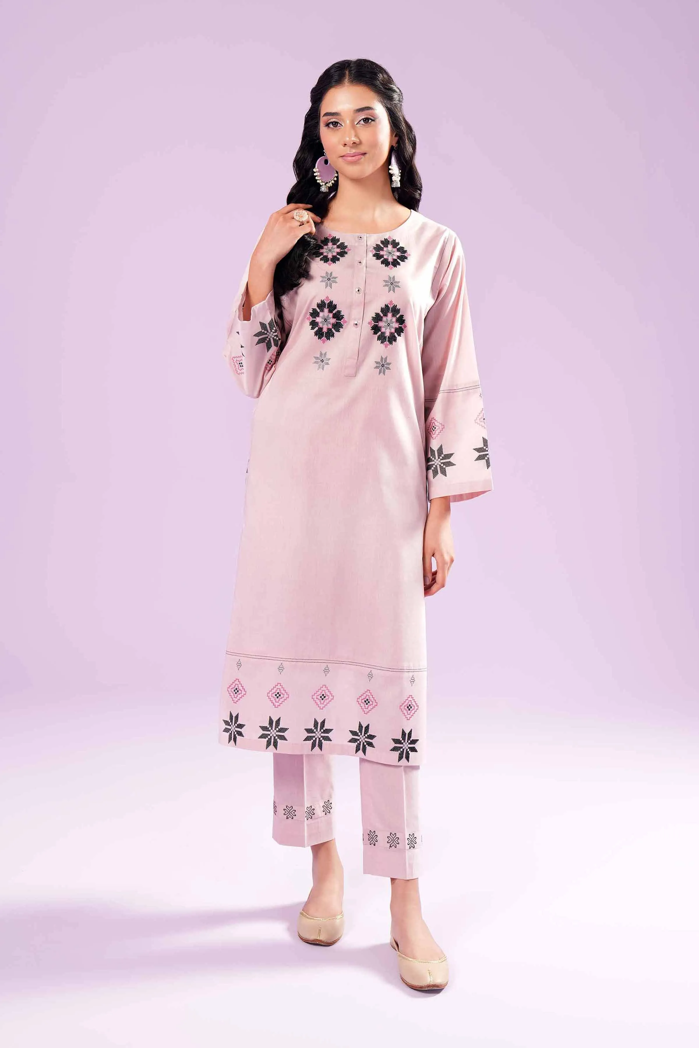 2 Piece - Embroidered Suit - PE24-128