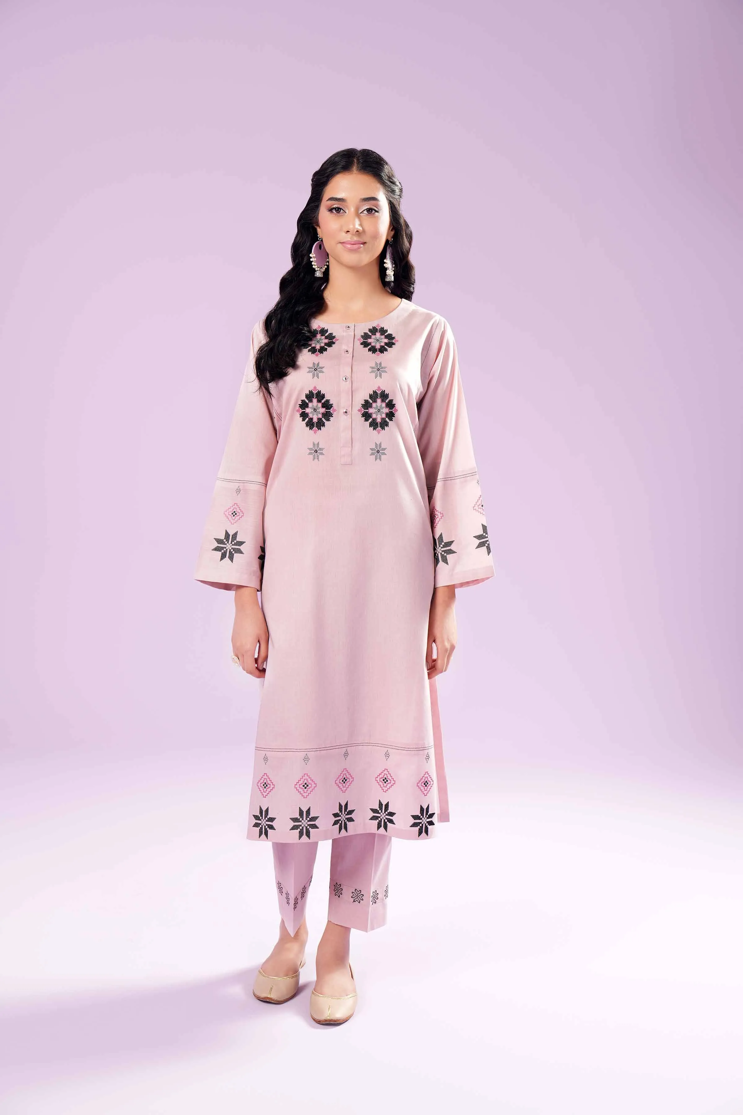 2 Piece - Embroidered Suit - PE24-128