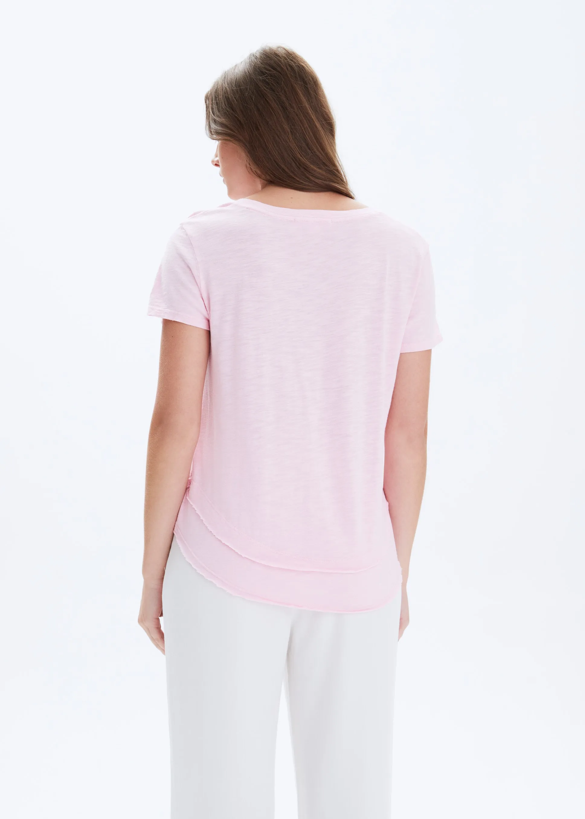 AVA V-NECK MOCK LAYER T-SHIRT