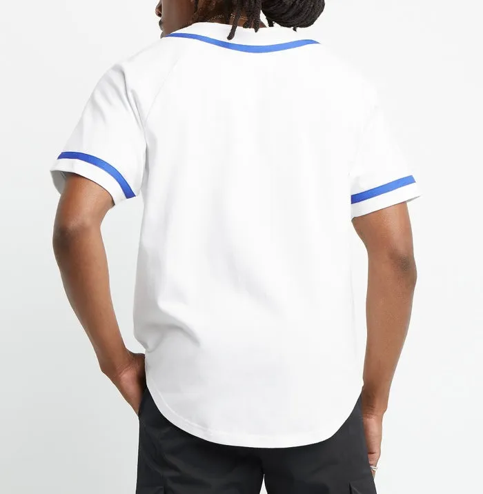 Champion C Patch Braided White Baseball Jersey