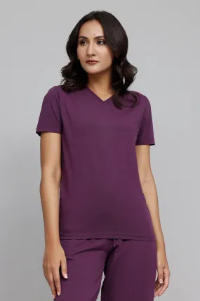 CLASSIC V-NECK TEE-PURPLE