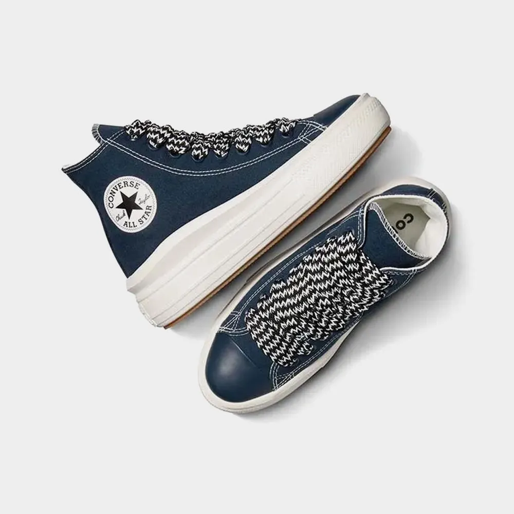 Converse Womens Chuck Taylor All Star Move Platform Canvas Blue/White _ 182190 _ Blue