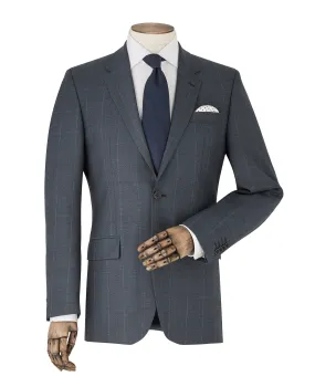 Grey Check Tailored Suit Jacket