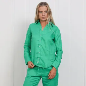 Ladies Linen - Long Sleeve Shirt | Green