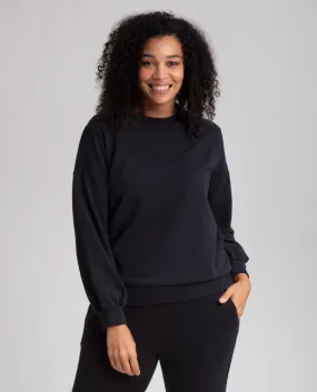 Louisa Organic Cotton Top In Black