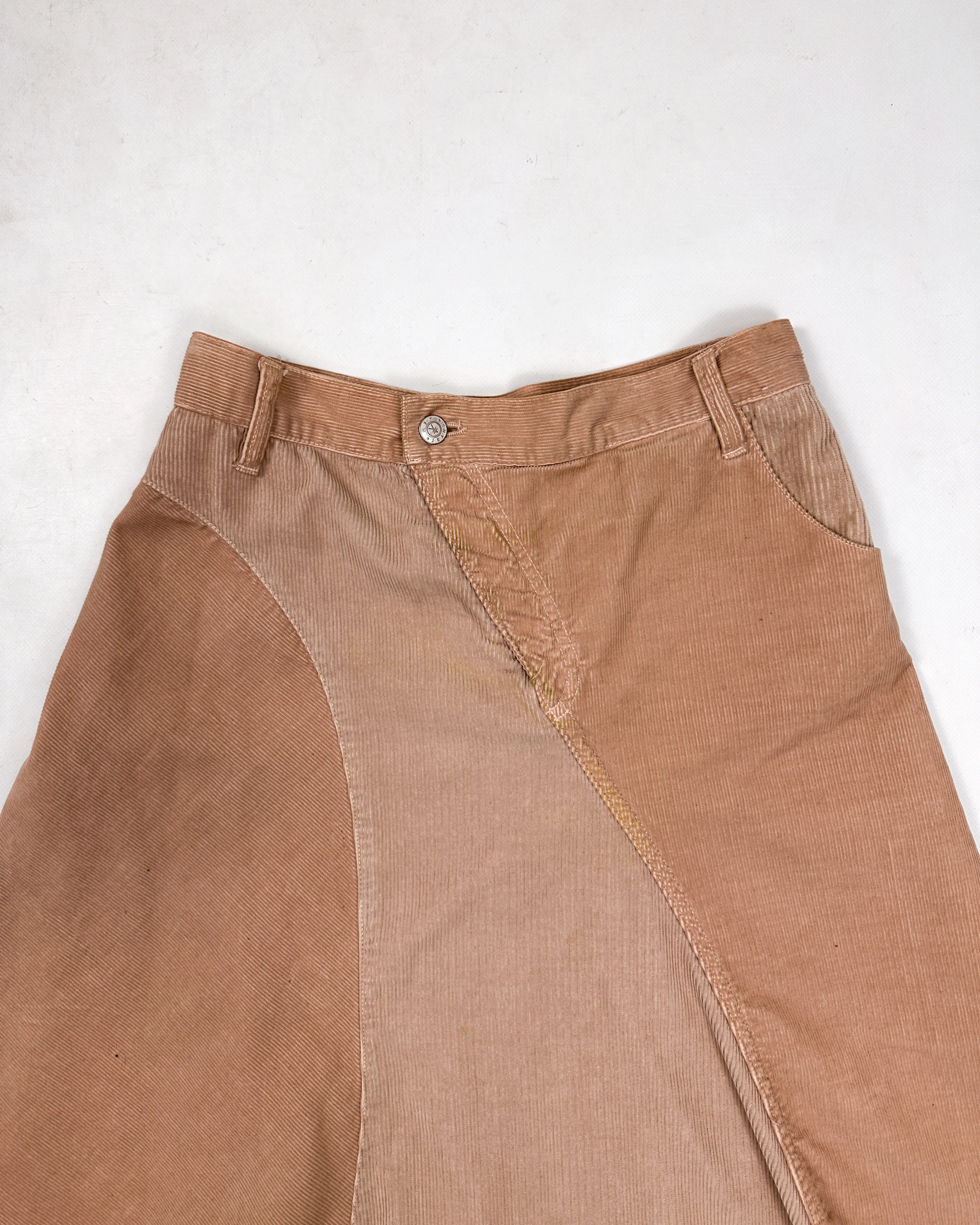 Michiko Koshino 2-Tone Corduroy Skirt 2000's