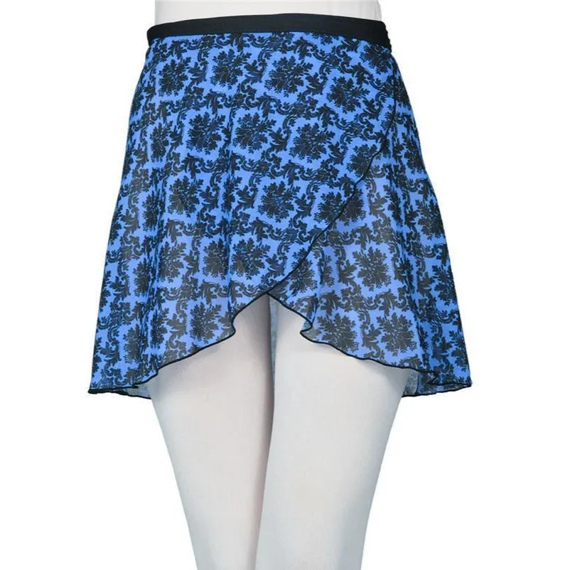 PW Dancewear Children's Victorian Print Wrap Skirt - Blue