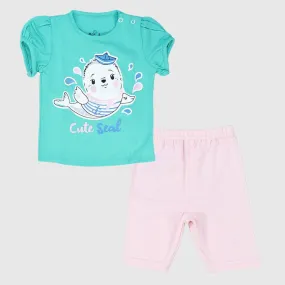 "Cute seal" Short-Sleeved Pajama